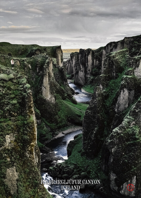 Poster Fjaðrárgljúfur Canyon, Kirkjubæjarklaustur Iceland
