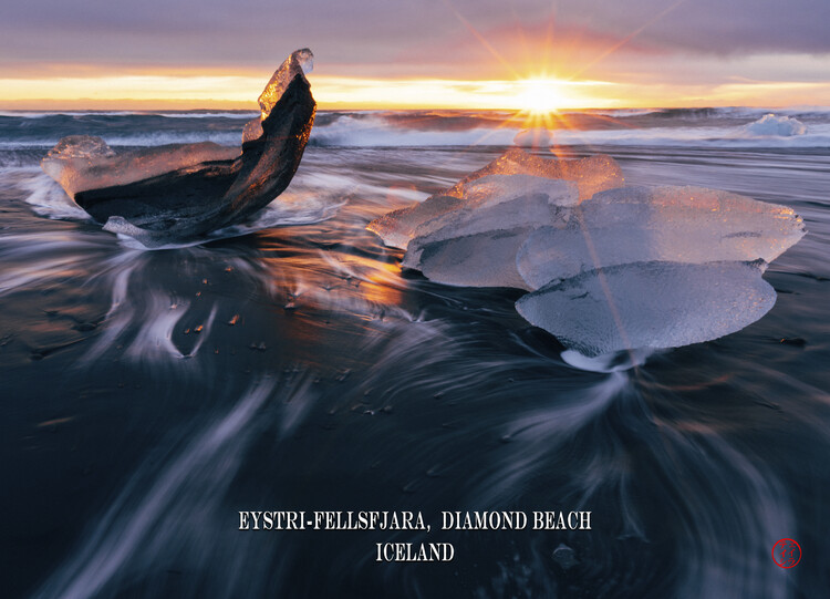 Poster Eystri-Fellsfjara Diamond Beach Iceland