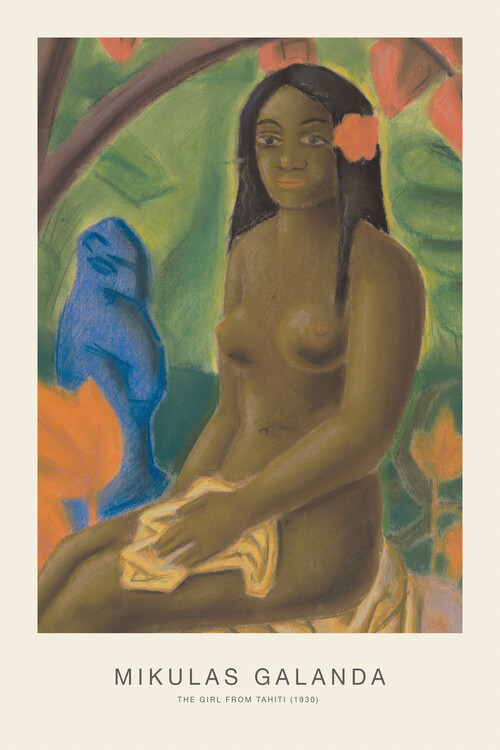 Canvas Print The Girl from Tahiti (Nude Portrait) - Mikulas Galanda