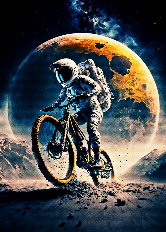 Плакат Moon Biker