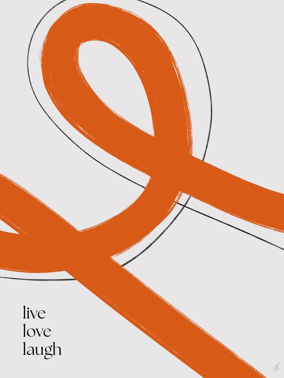 Plakát Orange abstract #3