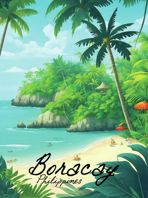 Plakát Boracay Philippines Travel Poster