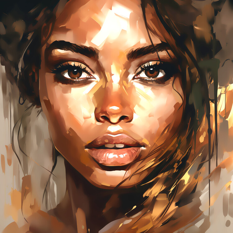 Poster Abstract beautiful brown painting, wall art, posters prints