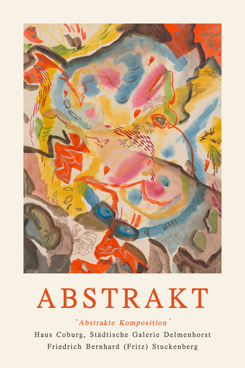 Cuadro en lienzo Abstract Exhibition (Yellow / Orange) - Fritz Stuckenberg