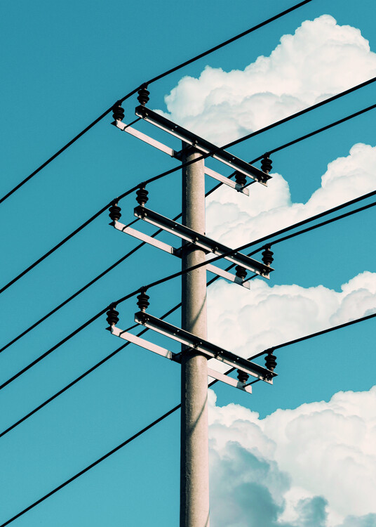 Poster Slice Clouds Power