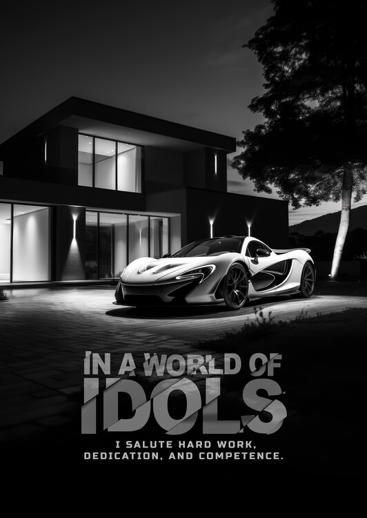 Poster In a world of idols, I salute hard work, dedication, and com