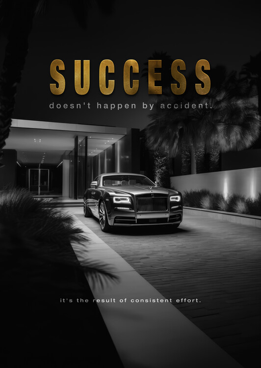 Plakat Embrace the Road to Success - Rolls Royce
