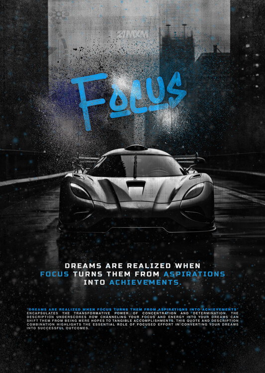 Plakat Achievement through Focus - Koenigsegg Jesko 'Focus' Poster