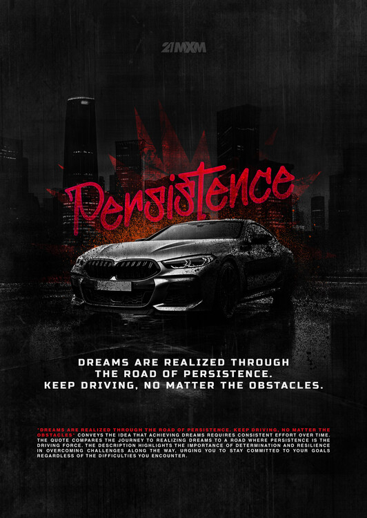 Plakat Drive with Persistence - BMW M8 'Persistence' Poster