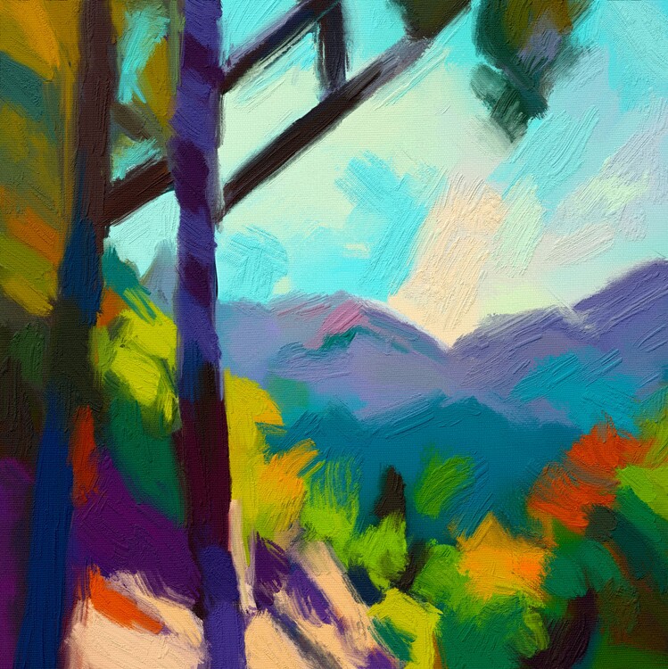 Плакат Abstract Tree Painting