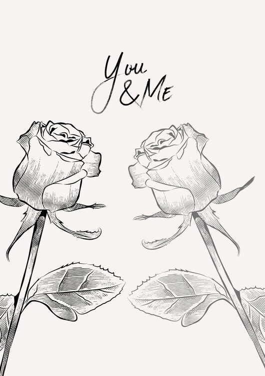 Plakát You & Me poster with roses