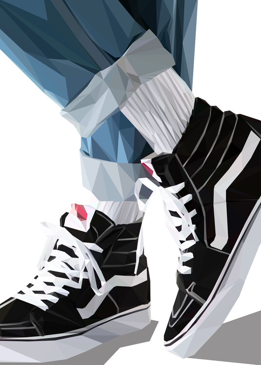 Poster Black white snekers