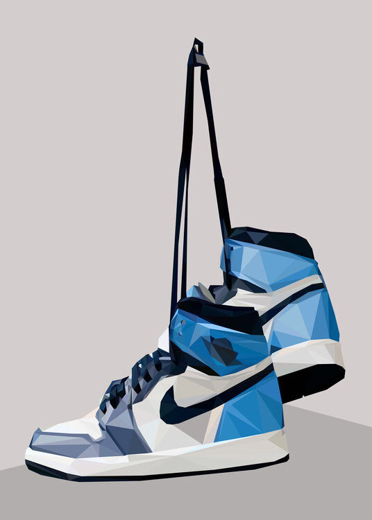 Poster Blue white snekers