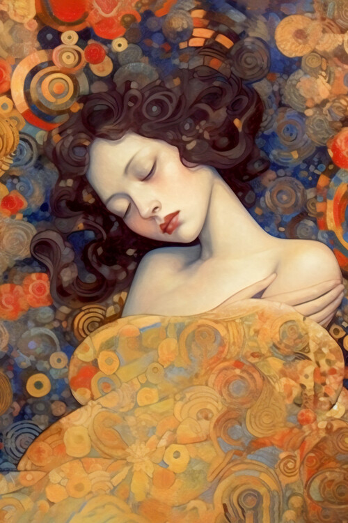 Poster Emel Tunaboylu - Klimt inspired Sleeping Beauty