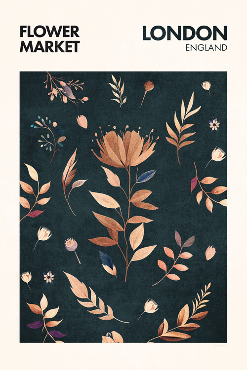 Плакат Emel Tunaboylu - Flower Market London