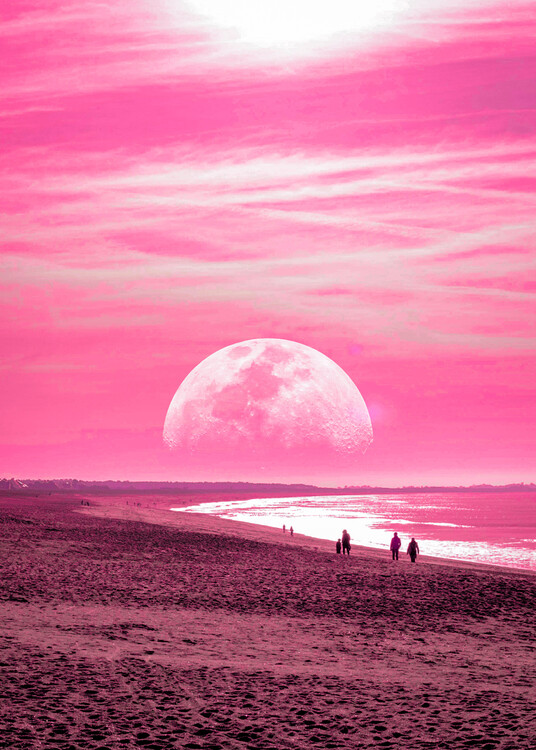 Плакат Pink Beach View
