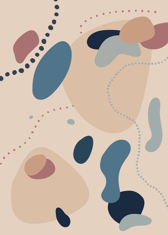 Плакат Contemporary Doodles Art abstract Mixed Media