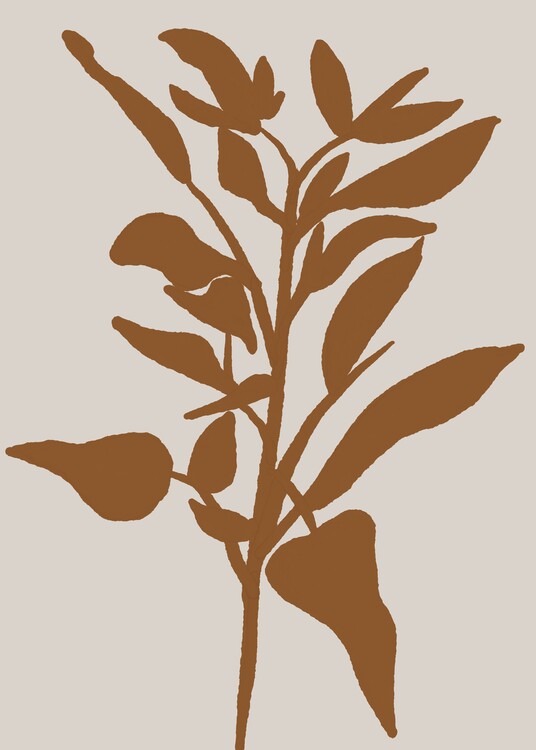 Plakát Plant Brown Beige Modern Illustration Art by Anton Repetto