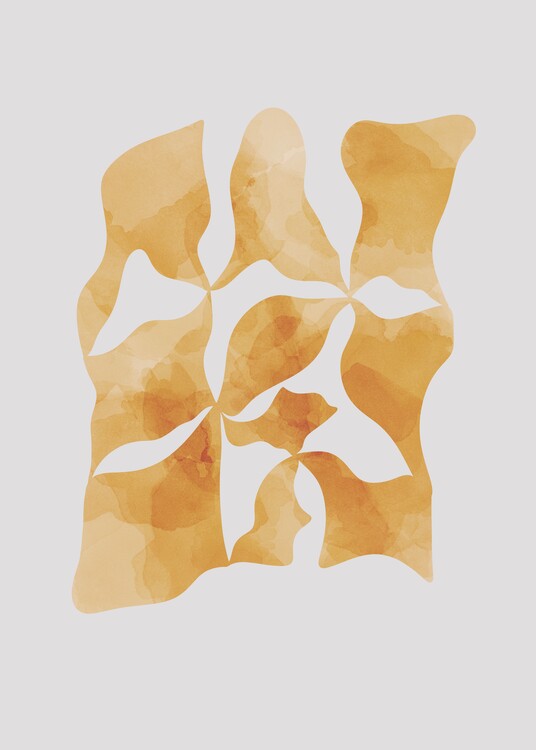 Плакат Modern Beige Orange Autum Shapes by Anton Repetto