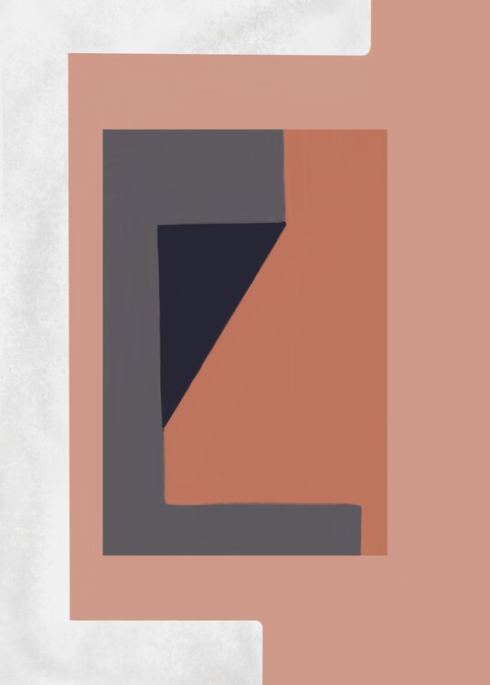 Плакат Modern Architecture Illustration Red grey Illusion