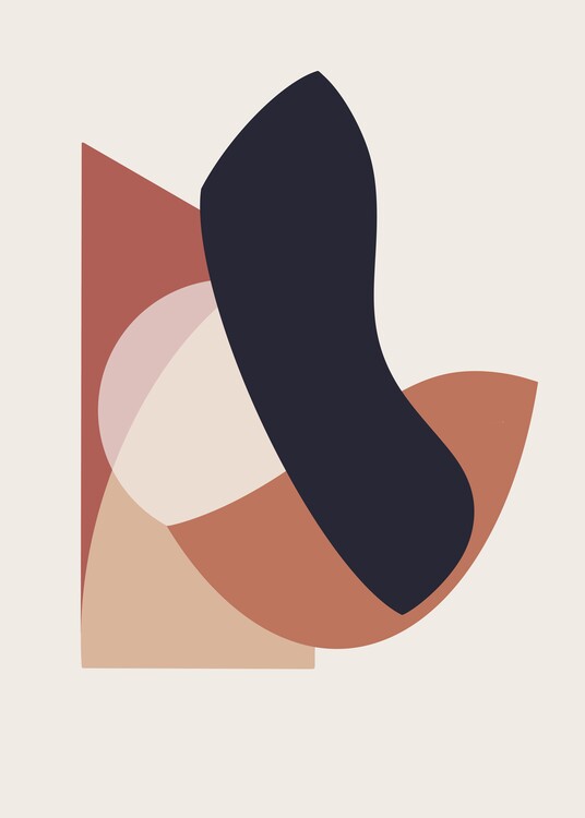 Plakát Modern Shapes Wall Art Abstract Warm luxury Poster