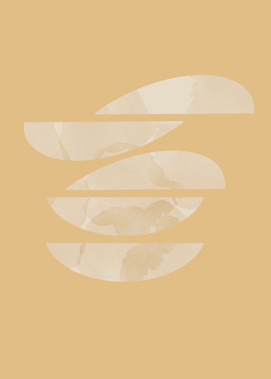 Плакат Orange Leaves Modern Shape Wall Art by Anton Repetto