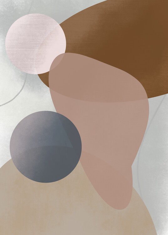 Плакат Spheres and Shapes Modern Wall Art Colorful Poster