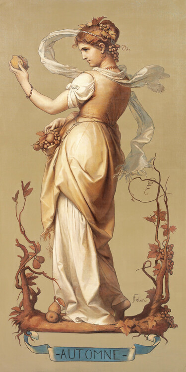 Levně Plakát, Obraz - Autumn, 1873 (The Four Seasons / Vintage Art) - Joseph Felon, 20 × 40 cm