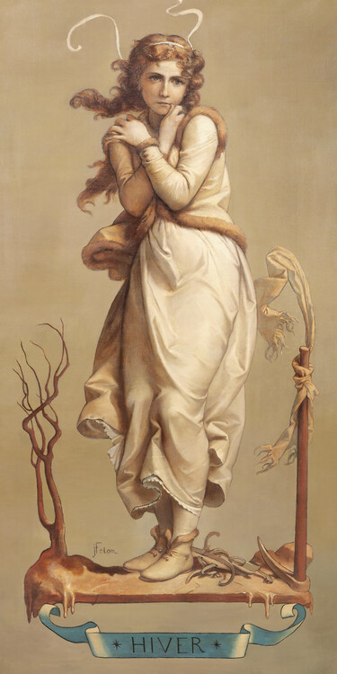 Vászonkép Winter, 1873 (The Four Seasons / Vintage Art) - Joseph Felon