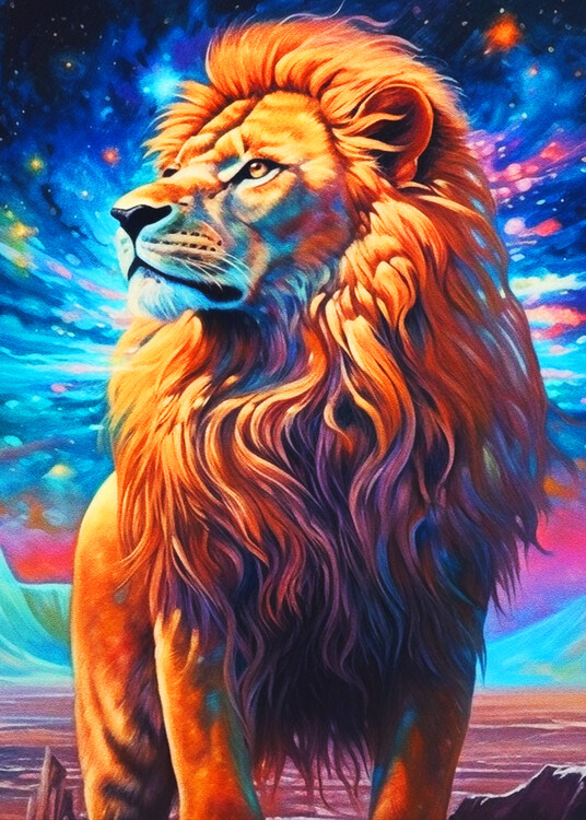 Poster Paint Lion