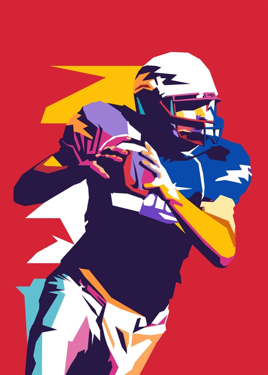 Плакат American Football Pop Art