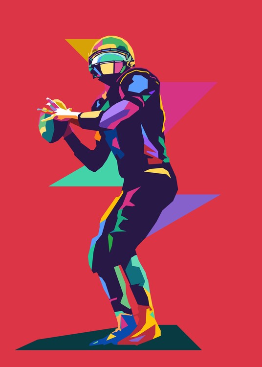 Плакат American Football Pop Art