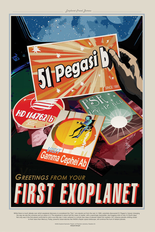 Poster Peg51 (Planet & Moon Poster) - Space Series (NASA)