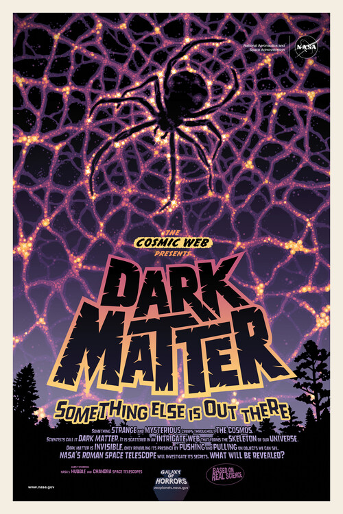 Vászonkép Dark Matter (Retro Movie) - Space Series (NASA)