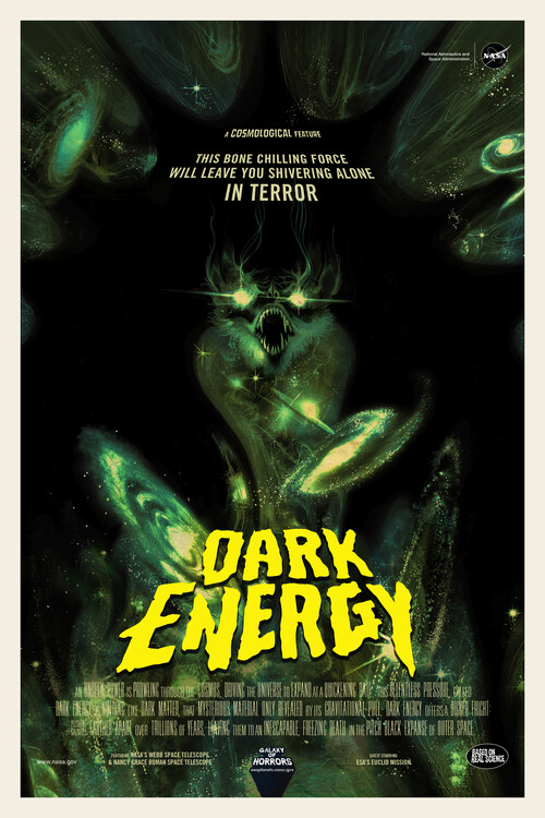 Vászonkép Dark Energy (Retro Movie) - Space Series (NASA)