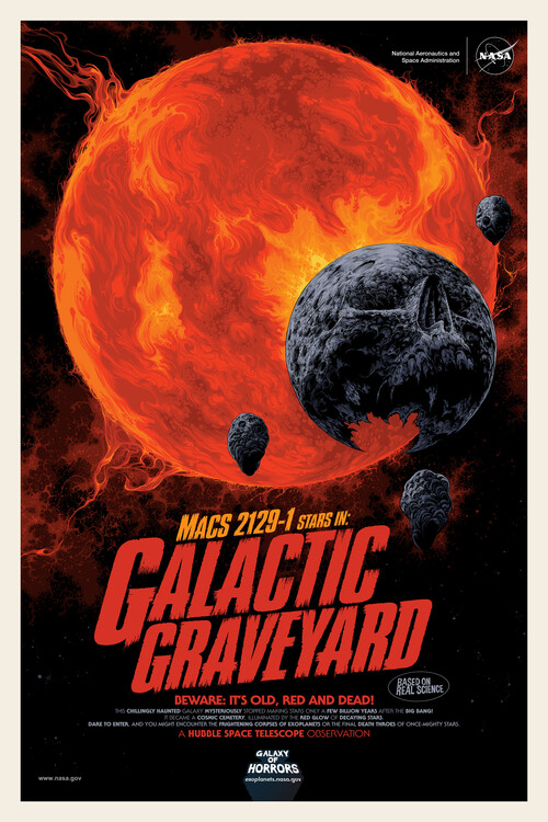 Vászonkép Galactic Graveyard (Retro Movie) - Space Series (NASA)