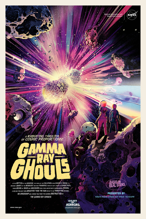 Vászonkép Gamma Ray Ghouls (Retro Movie) - Space Series (NASA)
