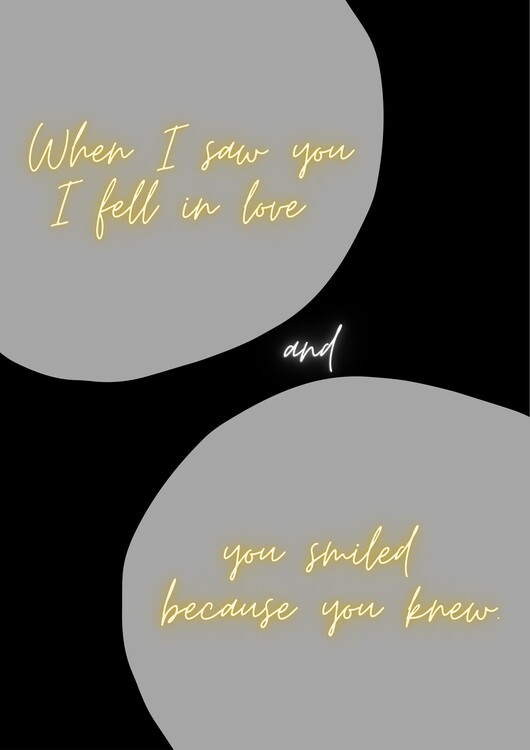 Плакат When I saw you I fell in love…