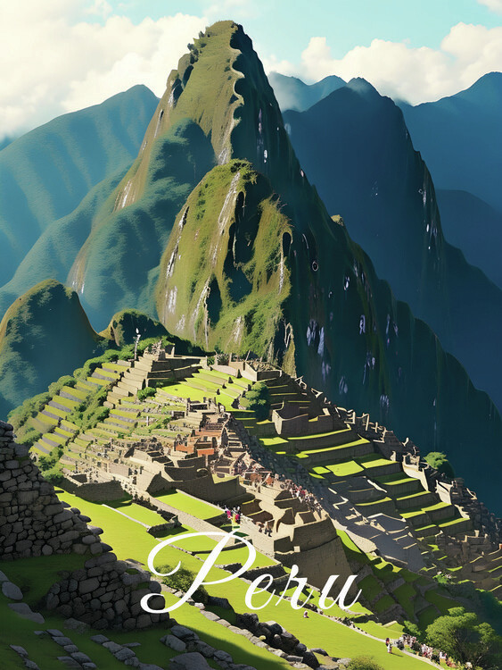 Poster Machu Picchu Peru Travel Poster