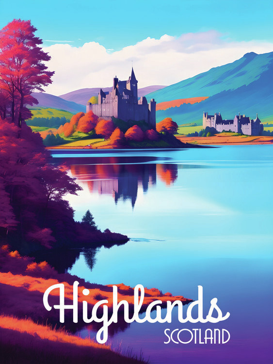 Poster Scottish Highlands Travel Poster