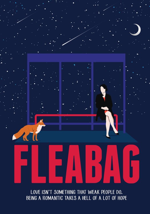 Poster Da Parete Fleabag, Stile Retrò, 30x45 Cm Con Cornice - Tela Stampata Di Alta Qualità, Colori Neutri, Finitura Opaca, Decorazione Per Camera Da Letto, Soggiorno, Regalo Per Fan Della Serie