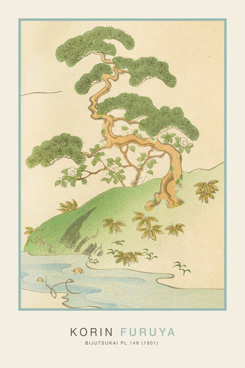 Плакат Japanese Landscape in Pastel (Japandi) - Furuya Kōrin