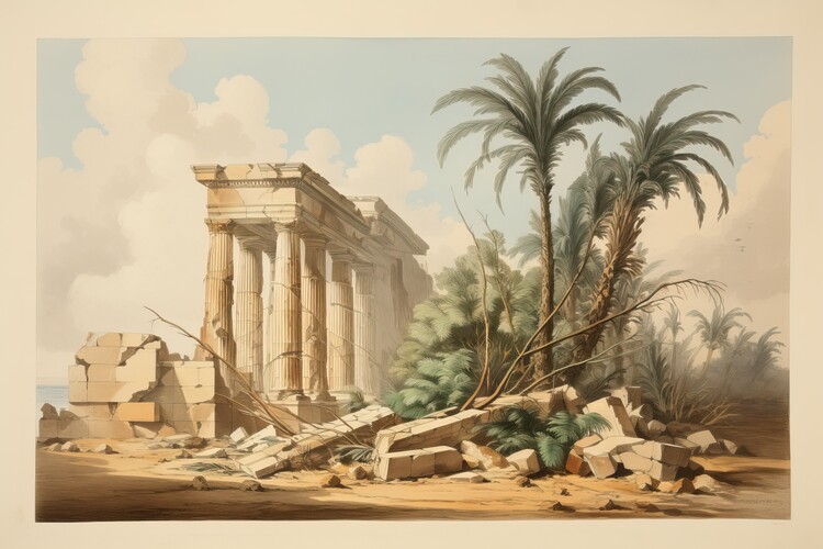 Poster Ruins of an Egyptian Temple