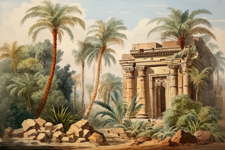 Poster Ruins of an Egyptian Temple