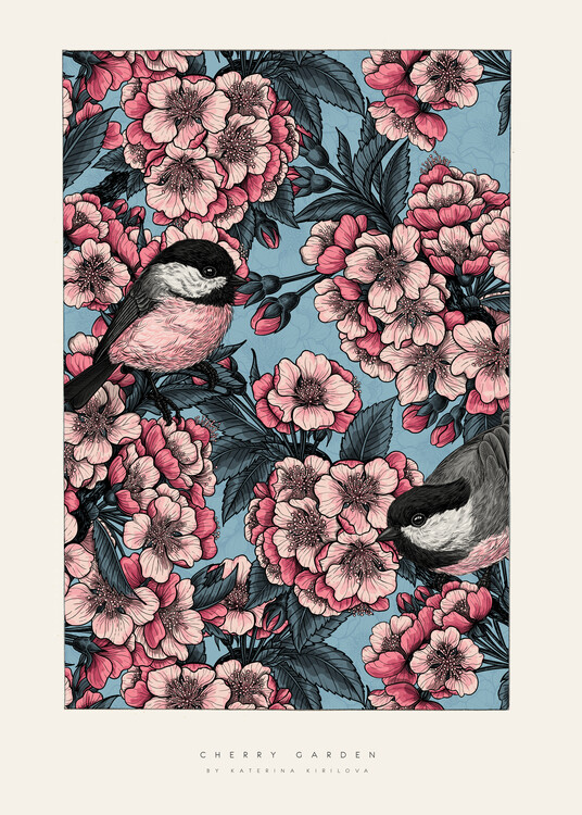 Плакат Katerina Kirilova - Bright cherry Garden