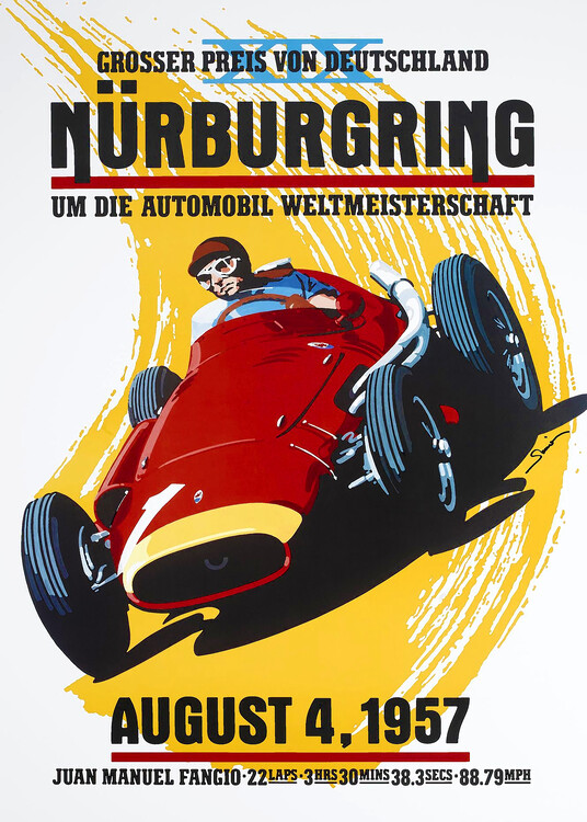 Poster Grosser Preis Von Deutschland. Nürburgring. August 4. 1957