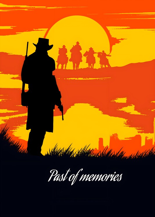 Poster red dead redemption 2 minimalis art