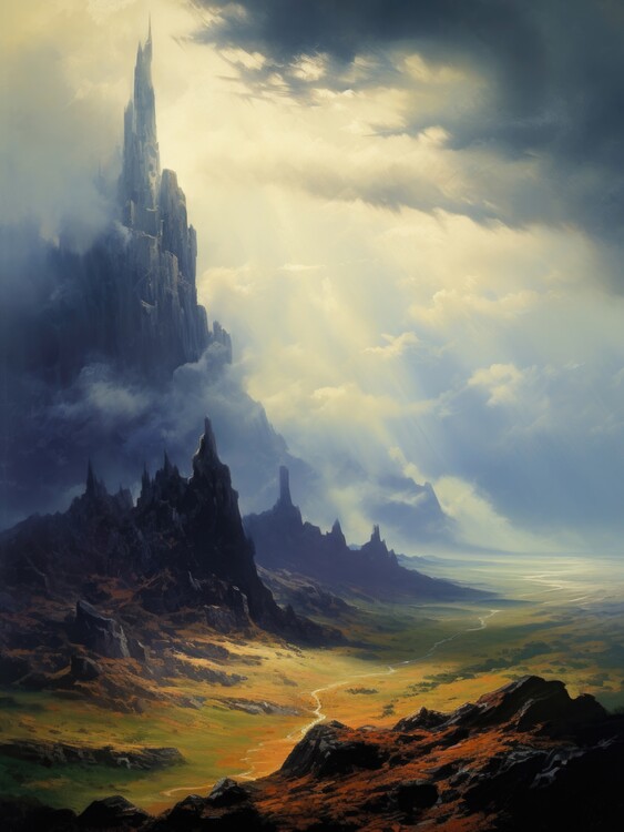 Poster Misty Mountains Landscape