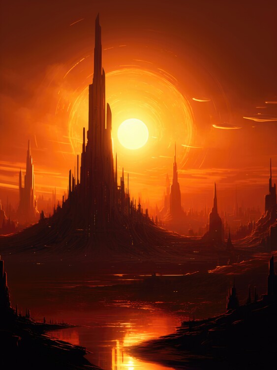 Poster Sci-Fi Sunset