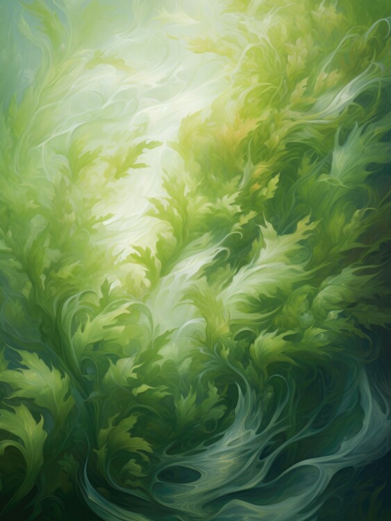 Poster Surreal Green Sea Salad